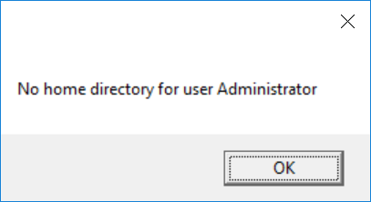Windows Explorer opened to the student's home directory